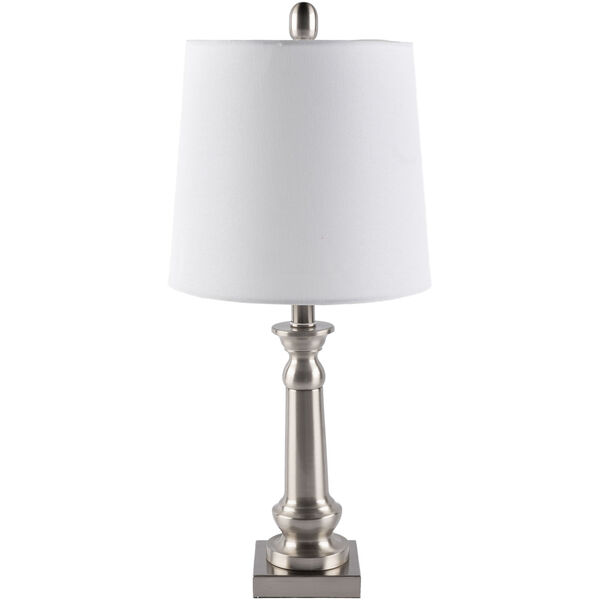 New West Silver and White Table Lamp, image 1
