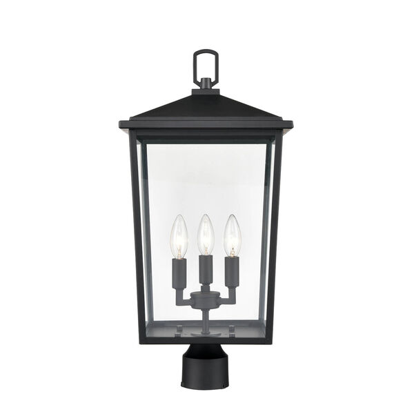 Fetterton Powder Coat Black Three-Light Outdoor Post Lantern, image 1