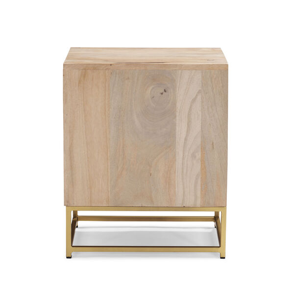 Kristin Natural and Gold Two-Drawer Cabinet, image 5