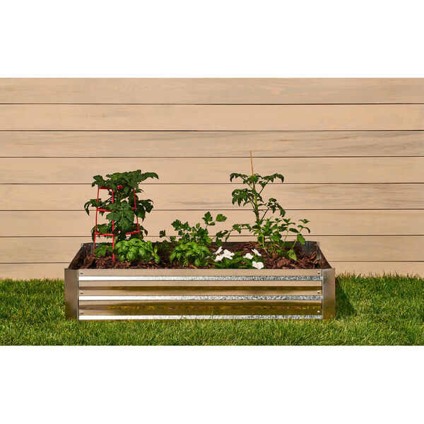 Galvanized Steel Outdoor Raised Garden Planter Bed, image 1