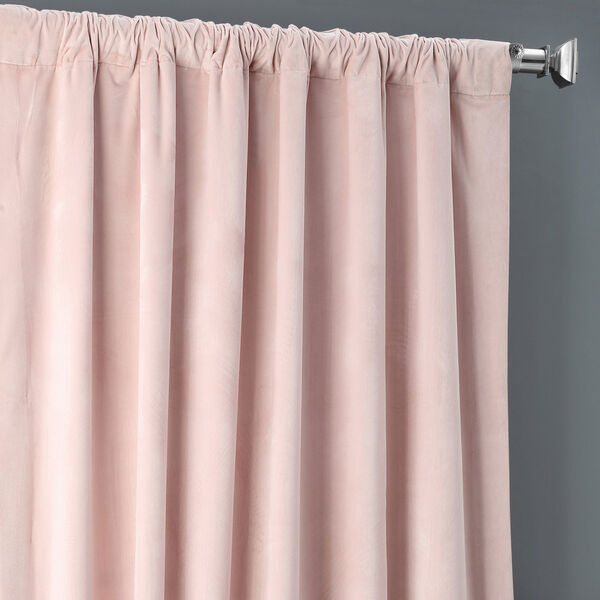 Pink 108 x 50 In. Plush Velvet Curtain Single Panel, image 3