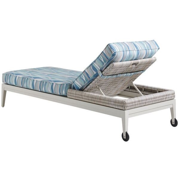 Seabrook White and Blue Chaise, image 2