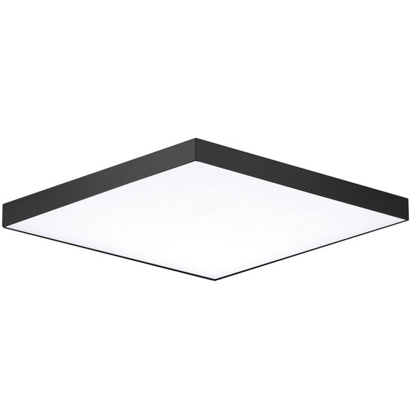 Trim Black One-Light ADA LED Flush Mount with Polycarbonate Shade 3000 Kelvin 1280 Lumens, image 1