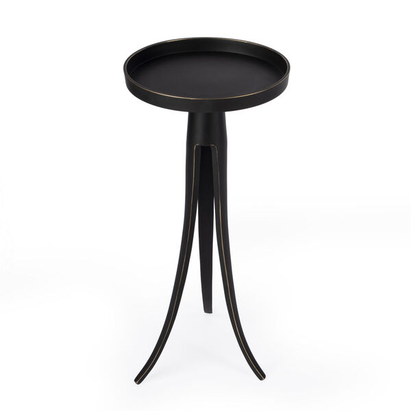 Monique Black Large Pedestal Side Table, image 1