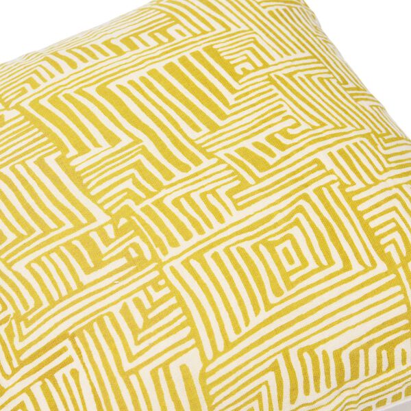 Yellow Cotton 16 x 16-Inch Pillow, image 2