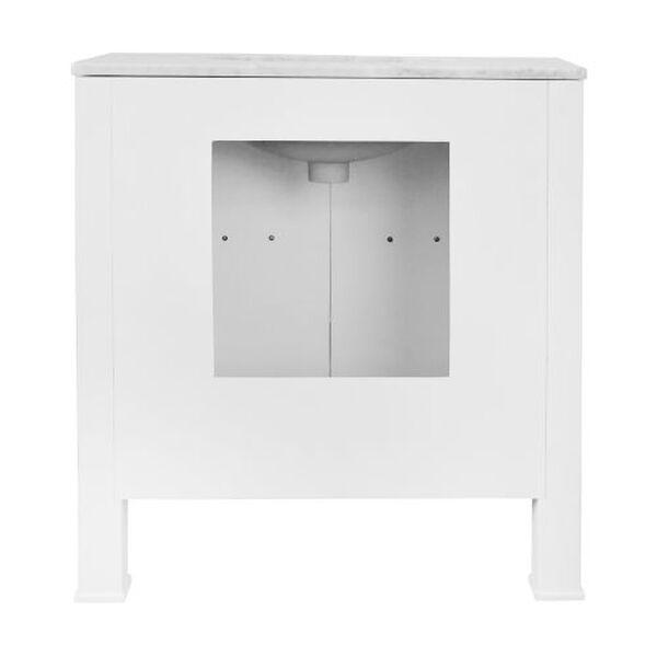 Blanche Lacquered White Bath Vanity, image 2