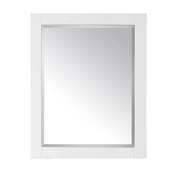 White 24-Inch Beveled Edge Rectangular Mirror Cabinet, image 2
