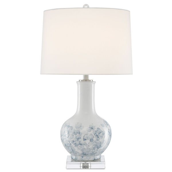 Myrtle White and Blue One-Light Table Lamp, image 1