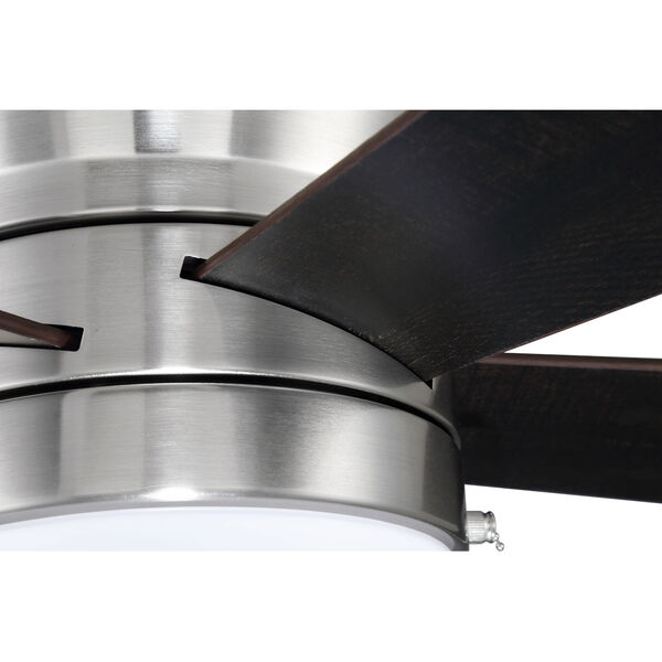 Merit Brushed Polished Nickel 52-Inch LED Ceiling Fan, image 5