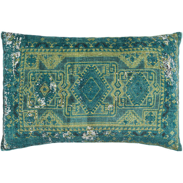 Edgerton Teal, Sage and Cream 14-Inch Pillow, image 1