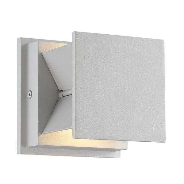 Baffled Silver Dust Four-Inch Two-Light LED Outdoor Wall Sconce, image 1