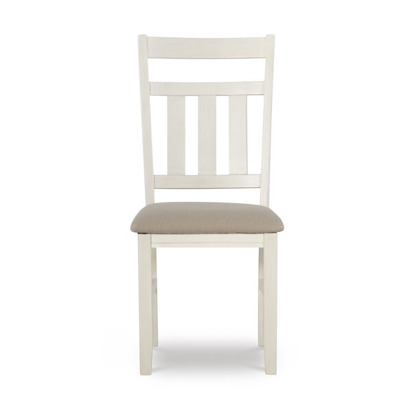 Bella Distressed White Side Chairs - Set of Two, image 2