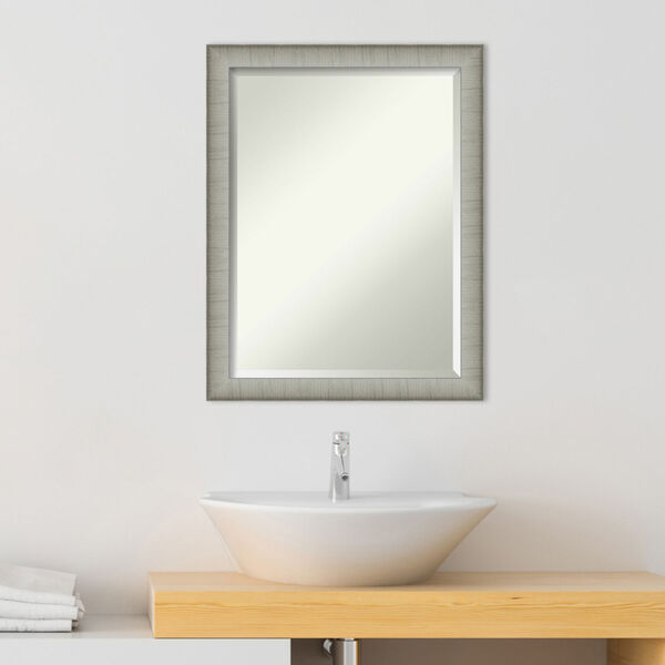 Elegant Pewter 21W X 27H-Inch Bathroom Vanity Wall Mirror, image 3