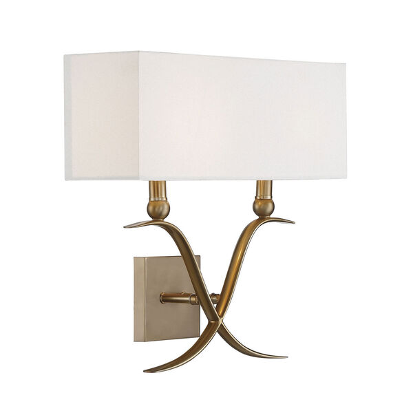 Linden Warm Brass Two-Light Wall Sconce, image 4