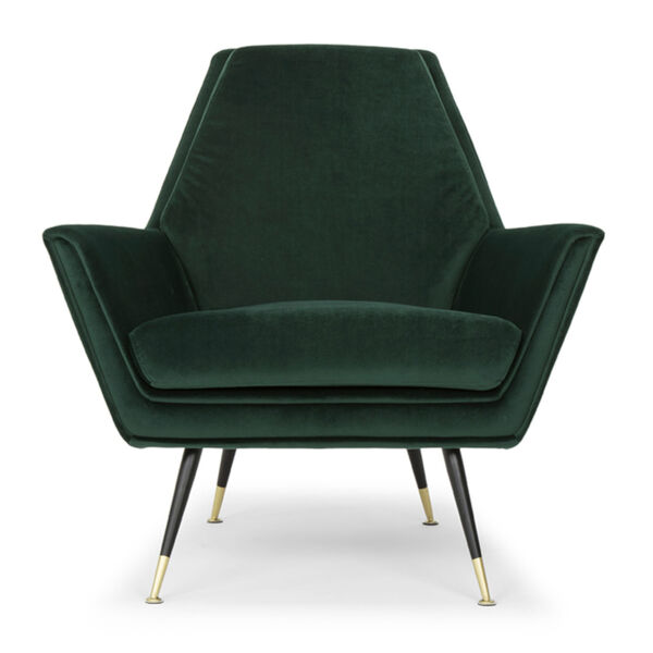 Vanessa Emerald Green and Black Occasional Chair, image 2