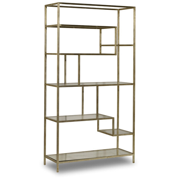 Iron with Glass Etagere in Silver, image 1