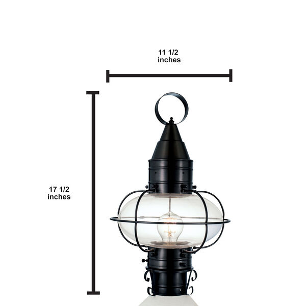 Classic Onion Black One-Light Outdoor Post, image 6