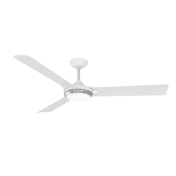 Ori White Satin Nickel 60-Inch Integrated LED Ceiling Fan, image 1