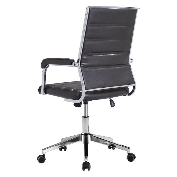 Liderato Brown and Silver Office Chair, image 6