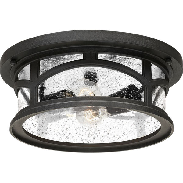 Marblehead Mystic Black Two-Light Outdoor Flush Mount, image 2