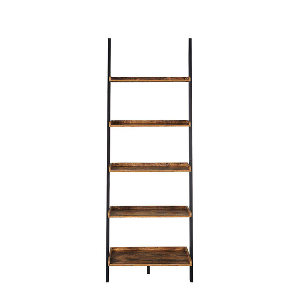 American Heritage Barnwood and Black Ladder Bookshelf, image 4