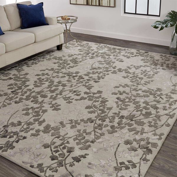 Bella Gray Silver Taupe Rectangular 5 Ft. x 8 Ft. Area Rug, image 3