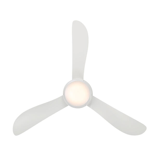 Corona Matte White 44-Inch 2700K Indoor Outdoor Smart LED Flush Mount Ceiling Fan, image 4
