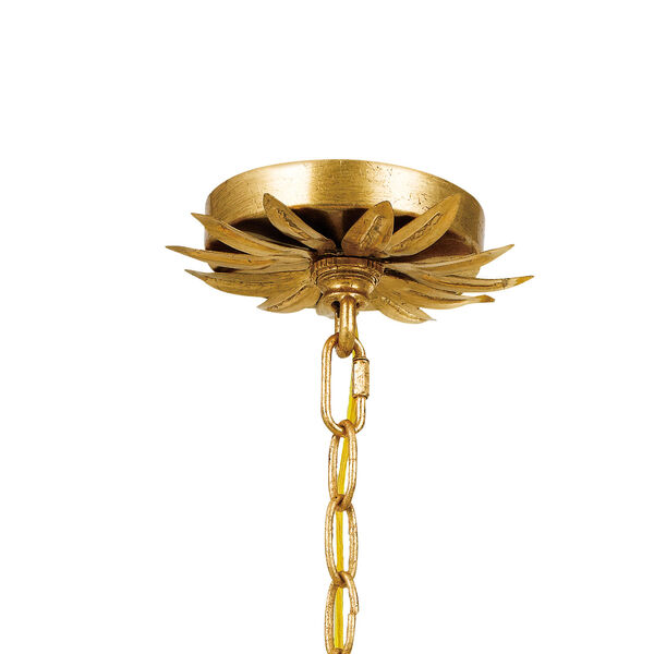 Broche Antique Gold Eight-Light Chandelier, image 4