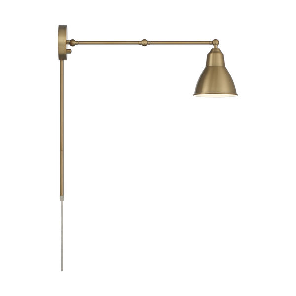 Fulton Brass Polished One-Light Adjustable Swing Arm Wall Sconce, image 3