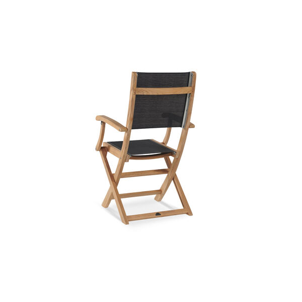 Stella Black Teak Outdoor Folding Armchair, image 3