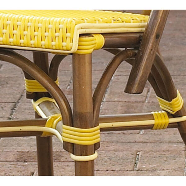 Paris Bistro Yellow Outdoor Dining Chair, Set of 2, image 4