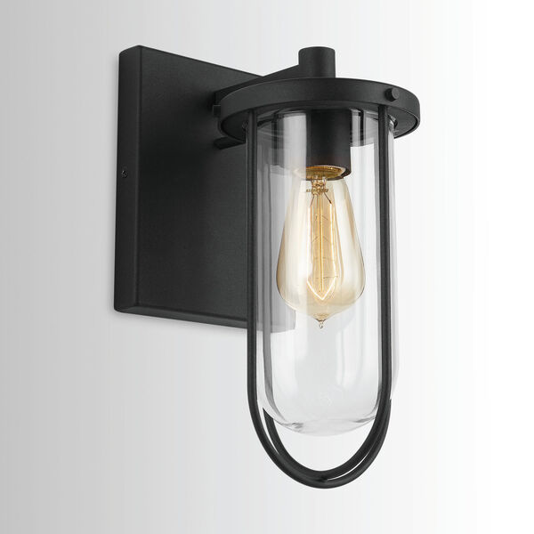 Corbin Black Six-Inch One-Light Outdoor Wall Lantern, image 2