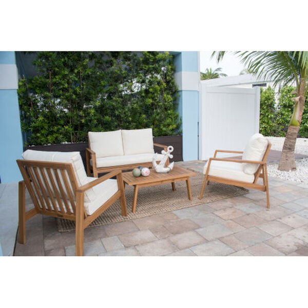 Belize Canvas Macaw Four-Piece Outdoor Seating Set, image 3