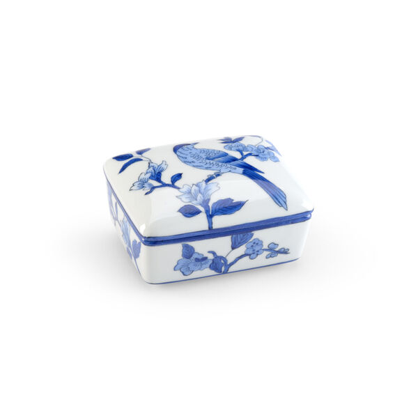 Blue and White Bird Decorative Box, image 1