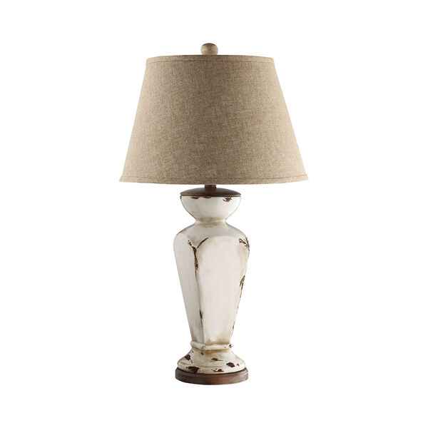 Cadence Dark Brown and Antique Cream One-Light Table Lamp, image 1