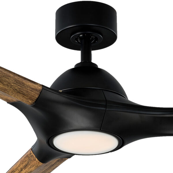 Woody Matte Black 60-Inch 3000K LED Downrod Ceiling Fans, image 3