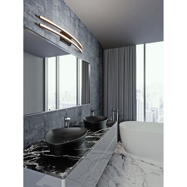 Harper Black 36-Inch Two-Light Integrated LED Bath Vanity, image 2