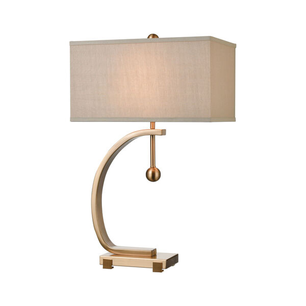 Straight Loop Cafe Bronze One-Light Table Lamp, image 1