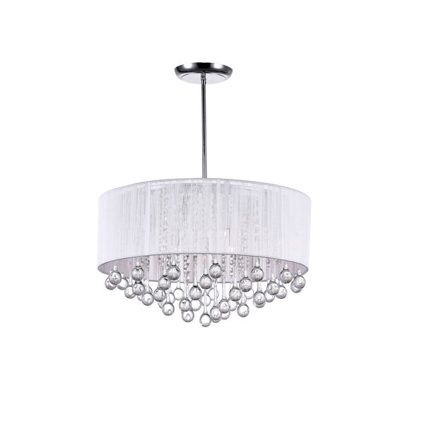 Water Drop Chrome Nine-Light 14-Inch Chandelier with K9 Clear Crystal, image 1