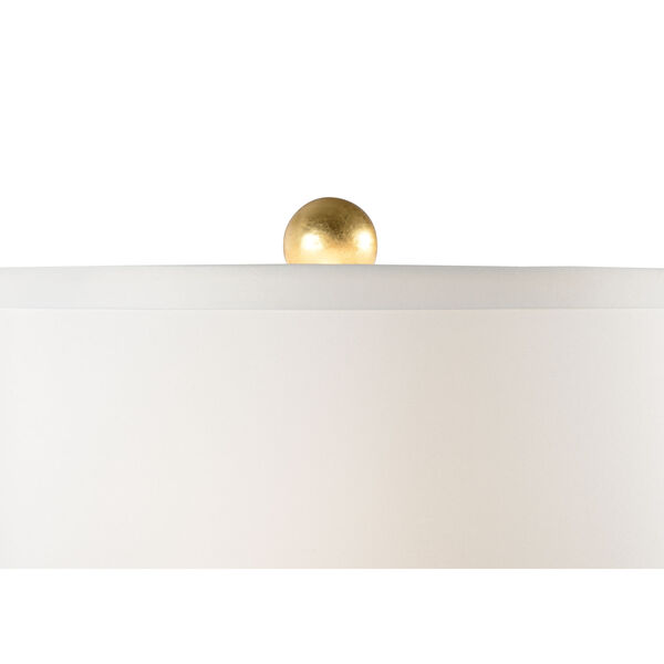 Savannah Pitch Black, Gold and White Two-Light Table Lamp, image 3