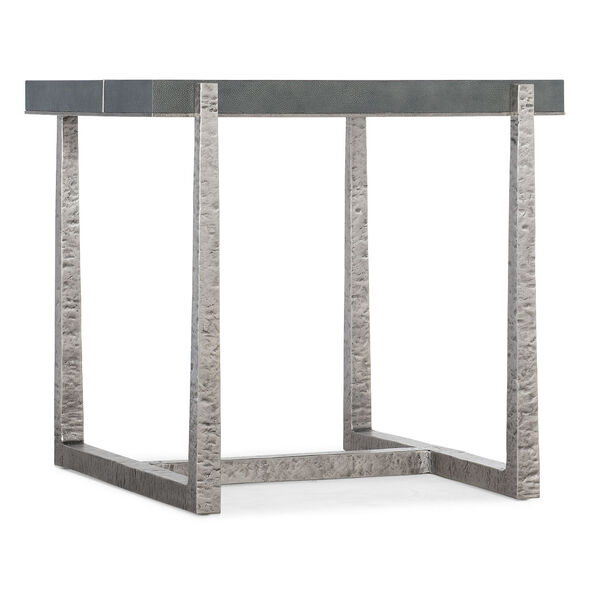 Chapman Pewter and Gray Mixed Media End Table, image 1