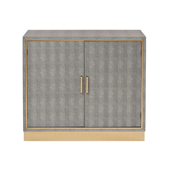 Sands Point Grey and Gold Two-Door Cabinet, image 3