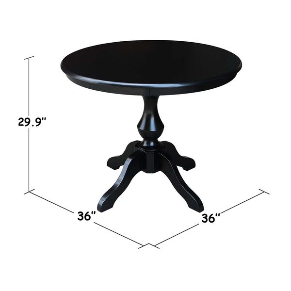 Black Round Pedestal Dining Table, image 5