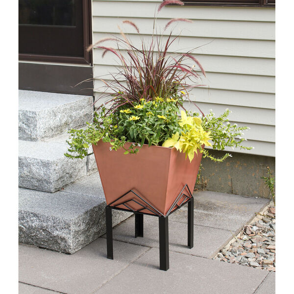 Marion II Copper Plated Planter with Flower Box, image 4