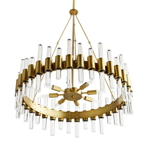 Haskell Gold Eight-Light Chandelier, image 5