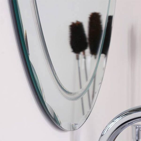Oval Frameless Mirror with Scallop Edges, image 3