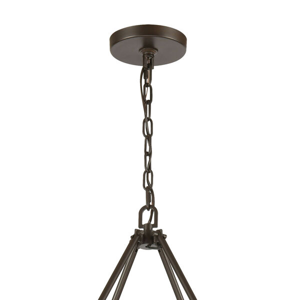 Transitions Oil Rubbed Bronze and Aspen Eight-Light Chandelier, image 6