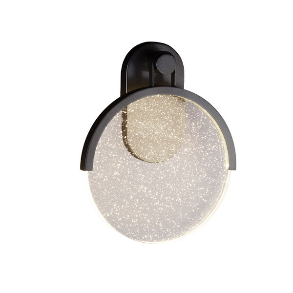 Coronado Matte Black ADA LED Outdoor Wall Sconce with Clear Bubble Acrylic Shade, image 1