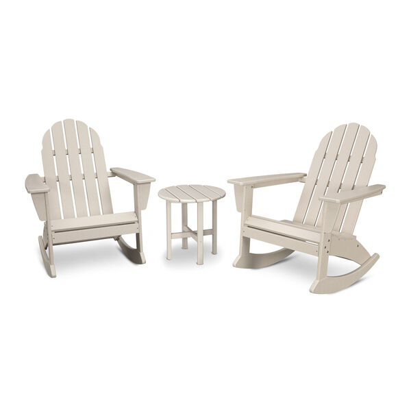 Vineyard Sand Adirondack Rocking Chair Set, 3-Piece, image 1