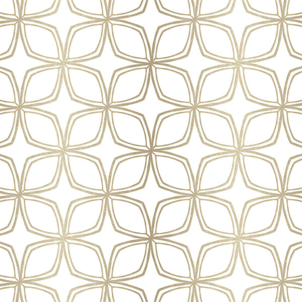 Geo Taupe and Gold Wallpaper, image 1